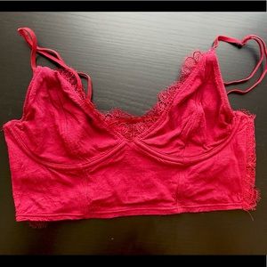 Free people ruby red bustier